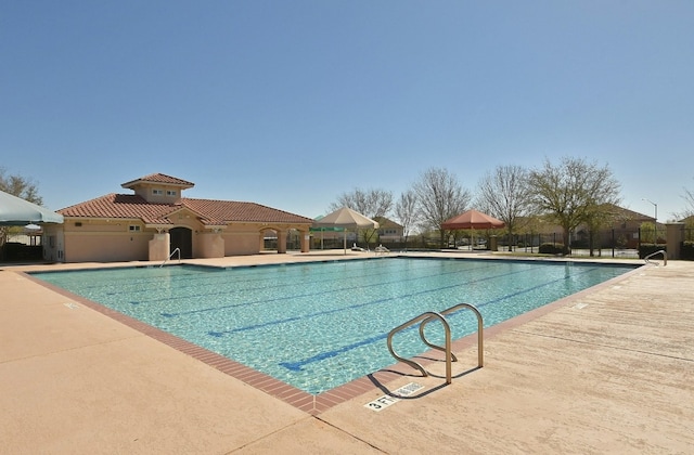 view of pool with a patio