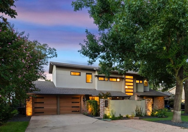 view of front of home featuring a garage