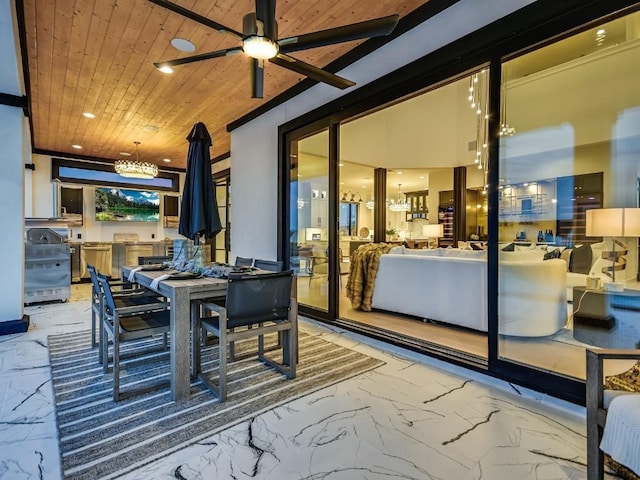 view of patio with grilling area