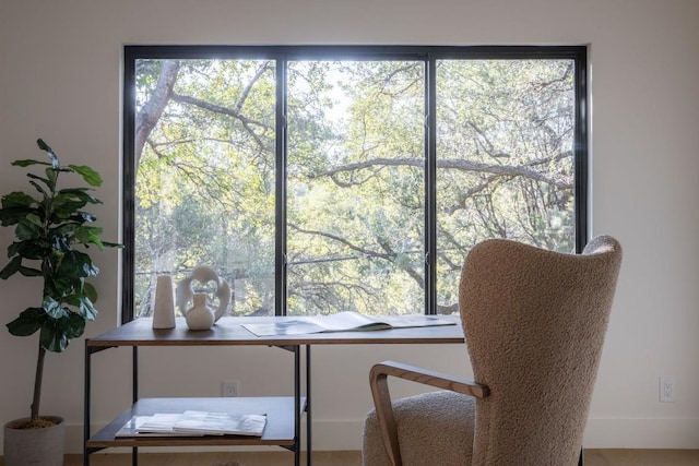 interior space with plenty of natural light