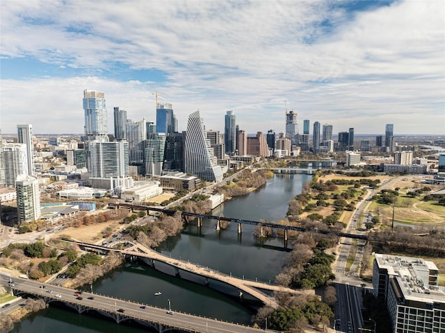 city view featuring a water view