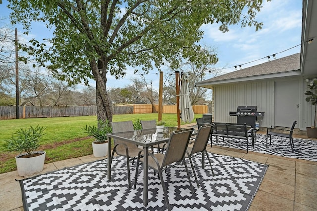 view of patio / terrace with area for grilling