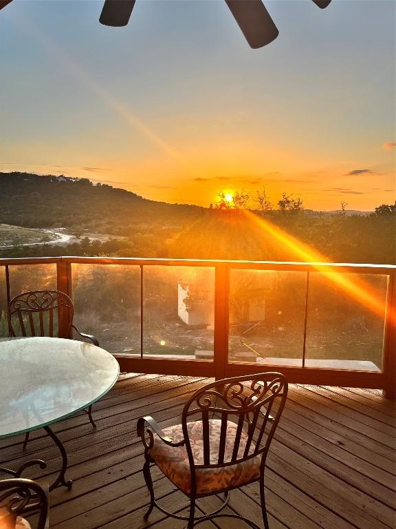 view of deck at dusk