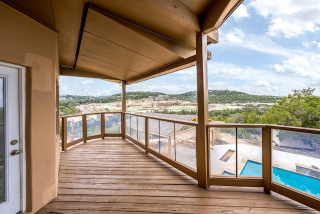 view of wooden terrace