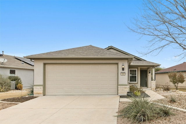 view of front facade with a garage