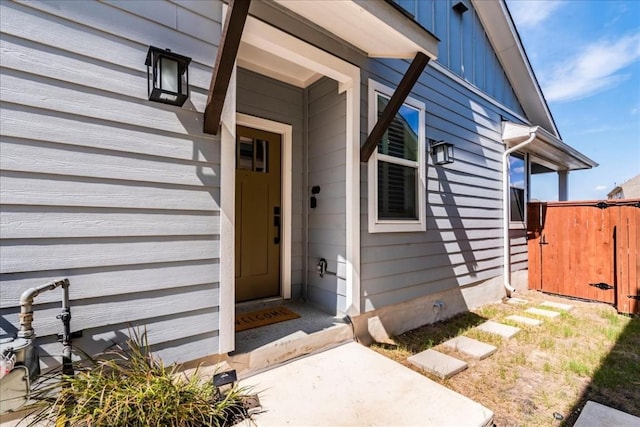 view of doorway to property