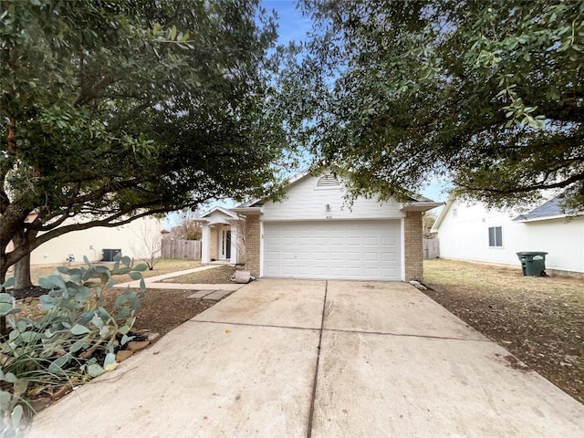 view of front facade with a garage