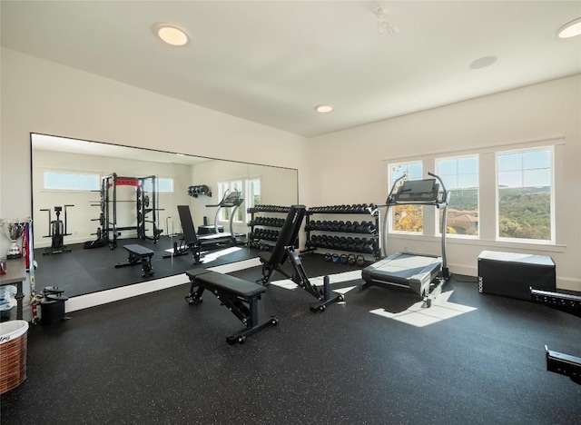 view of exercise room