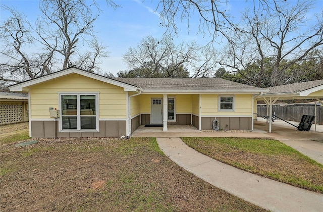 view of ranch-style home