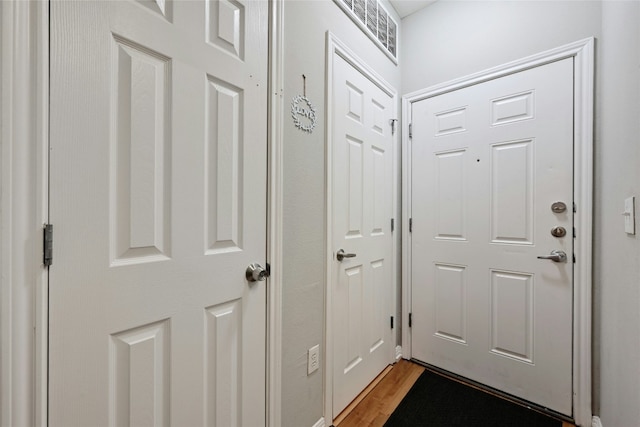 entryway featuring light hardwood / wood-style flooring