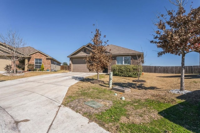 ranch-style home with a garage