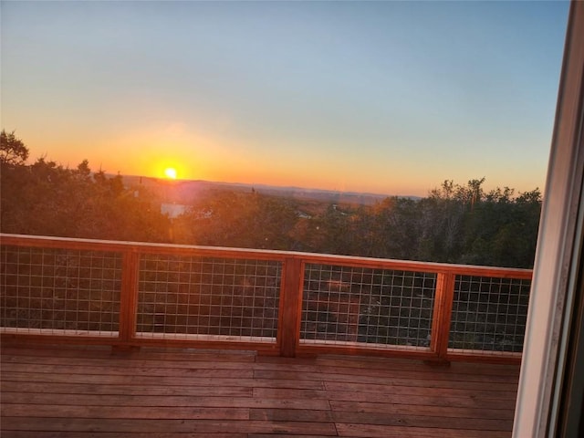 view of deck at dusk