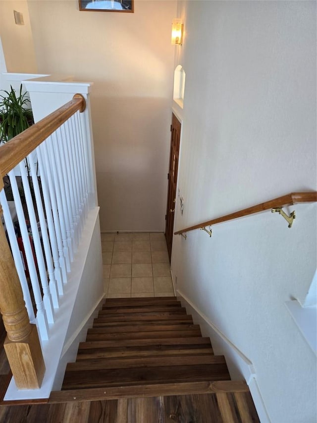 15101 Foy Dr, Austin, TX 78734 - staircase featuring tile patterned floors