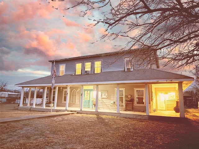 view of front of property with a porch