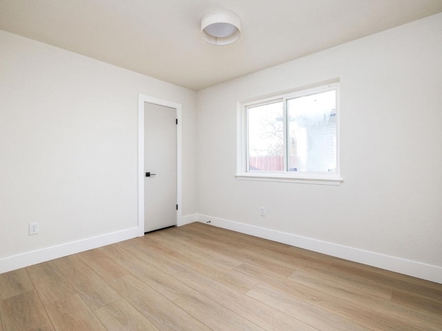 empty room featuring light hardwood / wood-style flooring