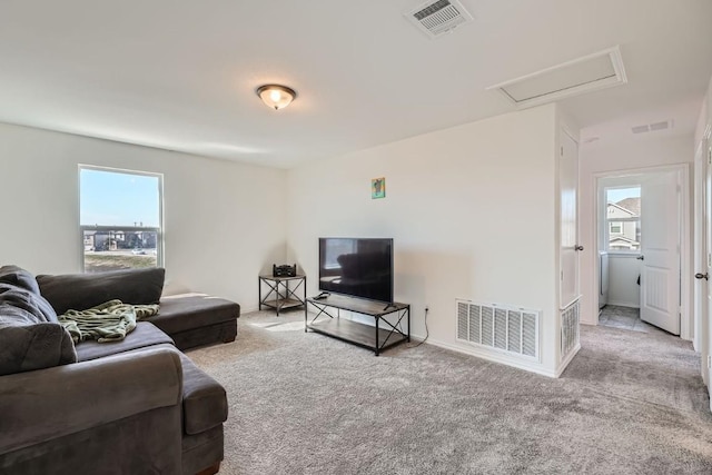 view of carpeted living room