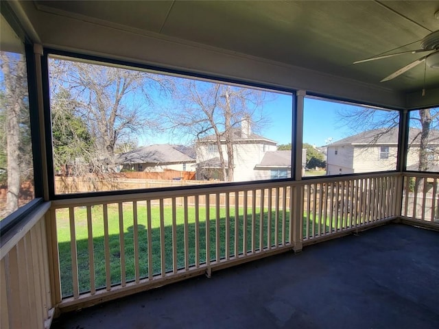 unfurnished sunroom with plenty of natural light