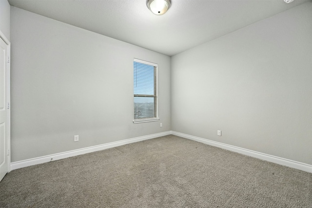 unfurnished room featuring carpet