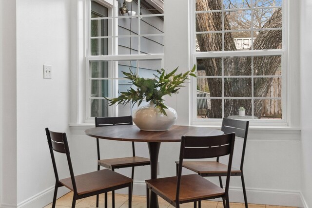 view of dining area