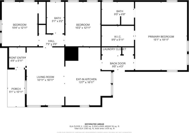 2108 Glendale Pl, Austin, TX 78704 - floor plan / room layout