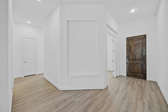 hallway featuring light hardwood / wood-style floors