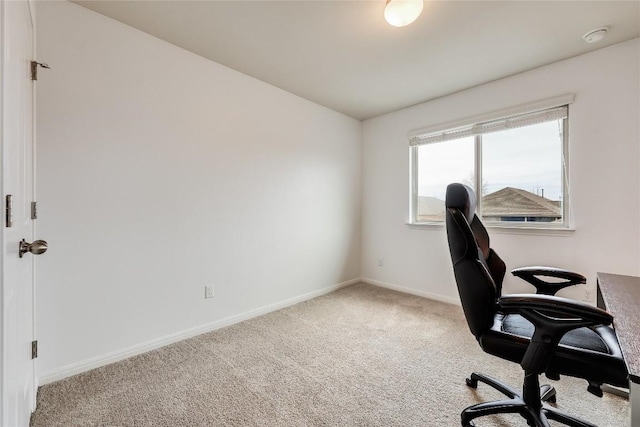 home office featuring carpet