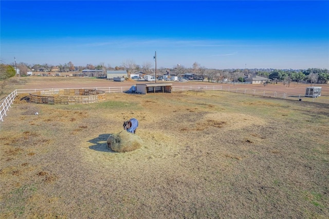 bird's eye view with a rural view