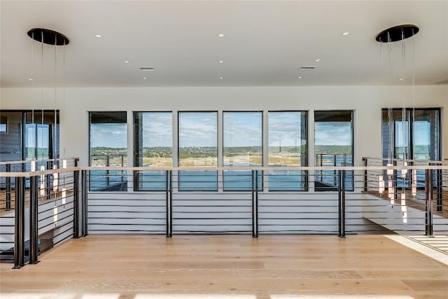 interior space with light wood-type flooring