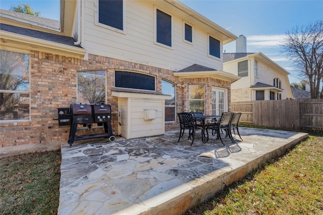 view of patio featuring grilling area