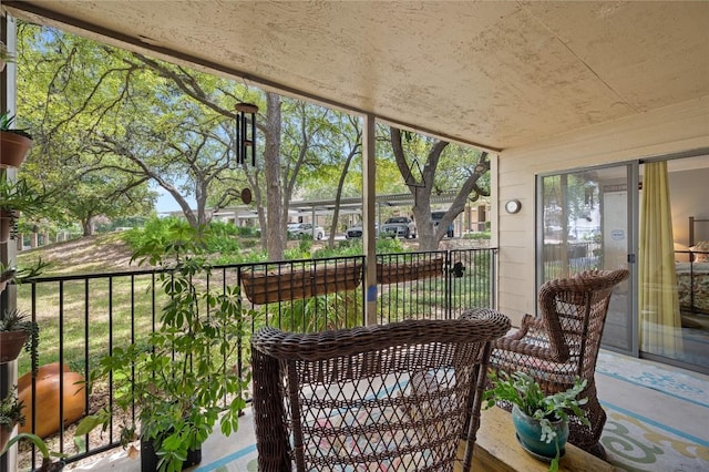 view of sunroom