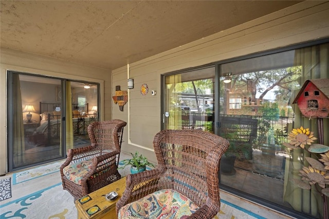 view of sunroom