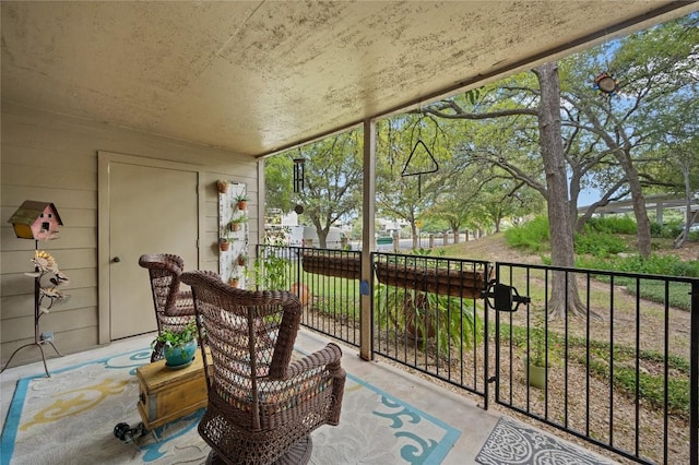 view of sunroom