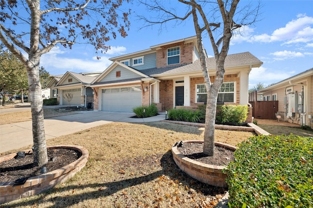 craftsman inspired home with a garage