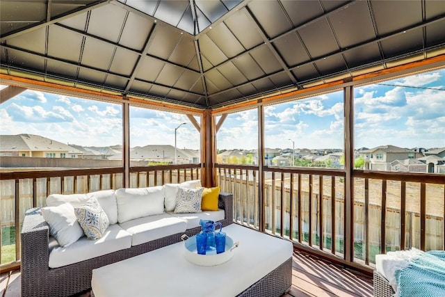 sunroom with a wealth of natural light