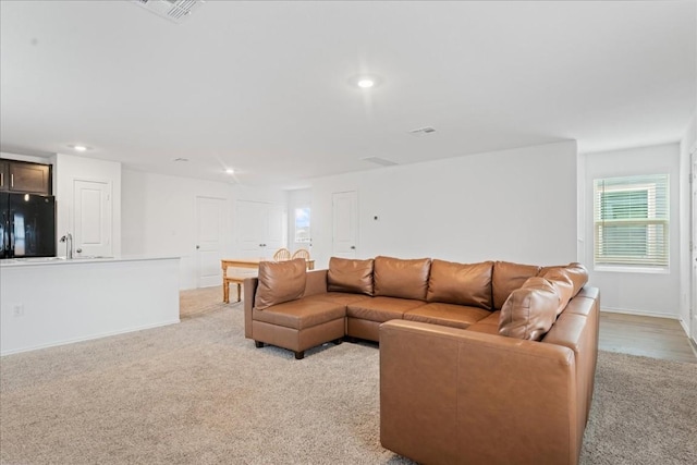 view of carpeted living room