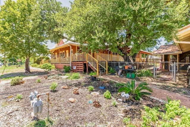 1307 Wright St, Llano, TX 78643 - view of yard with a gate and stairs