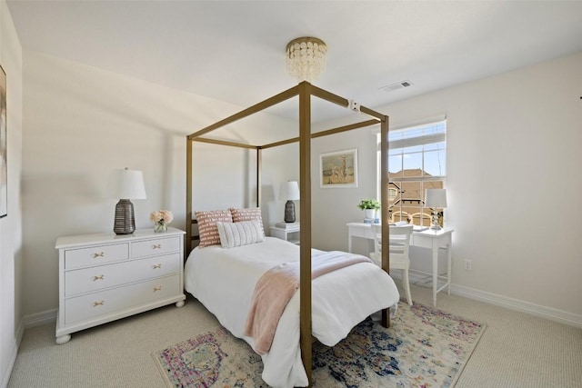 view of carpeted bedroom