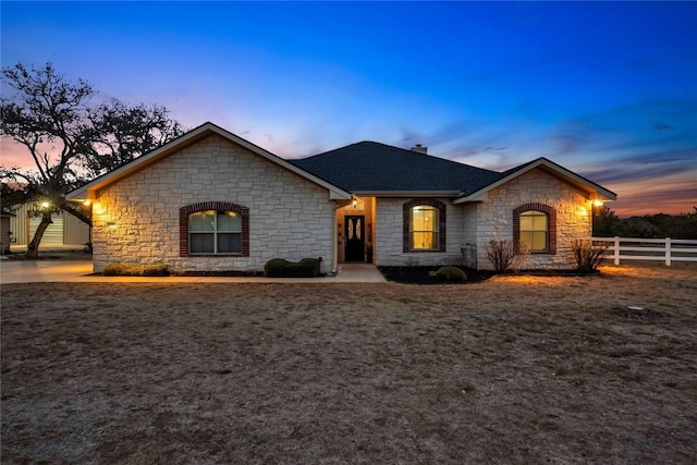 view of ranch-style home