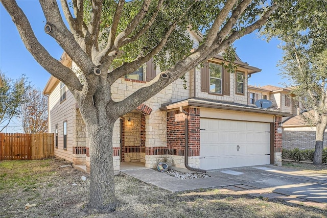 view of front of house featuring a garage