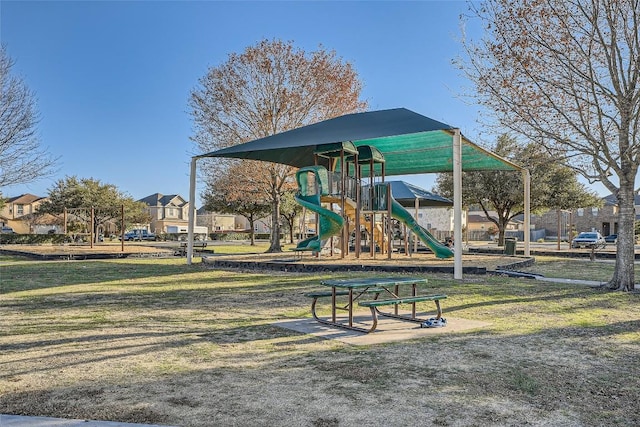 view of jungle gym