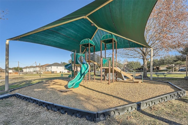 view of jungle gym