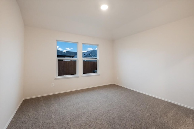 view of carpeted spare room