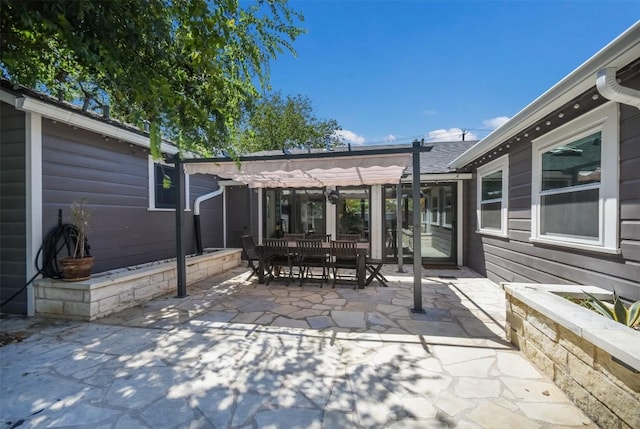 view of patio / terrace with a pergola