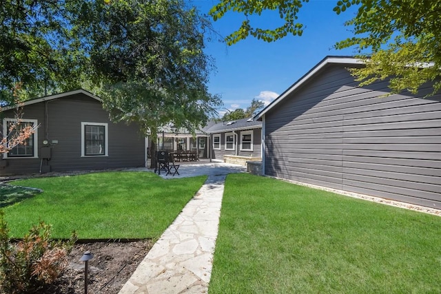 view of yard with a patio