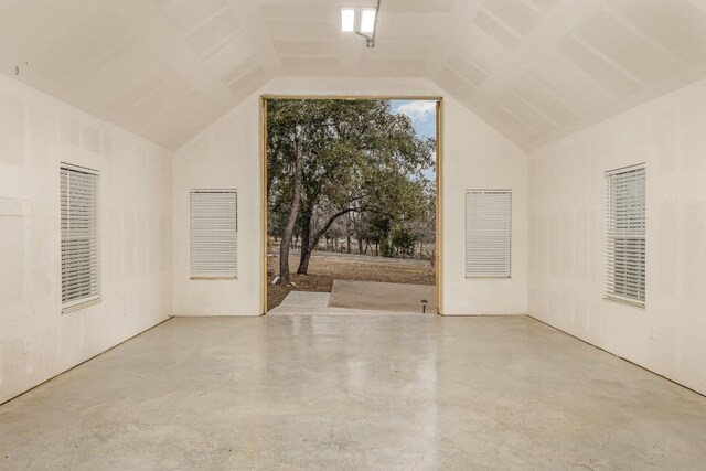 interior space with lofted ceiling