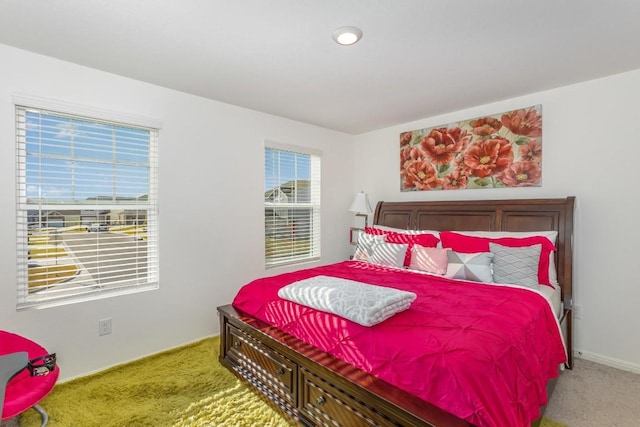 view of carpeted bedroom