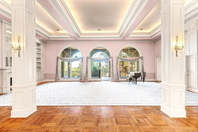 lobby with crown molding