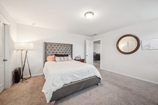 view of carpeted bedroom