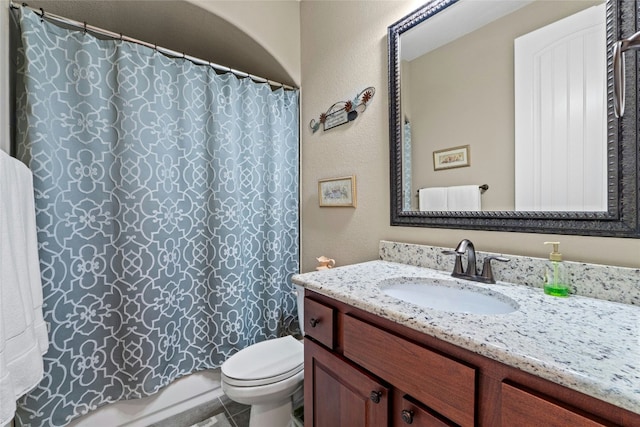 804 Laughing Dog Ct, Leander, TX 78641 - bathroom featuring vanity, toilet, and tile patterned floors