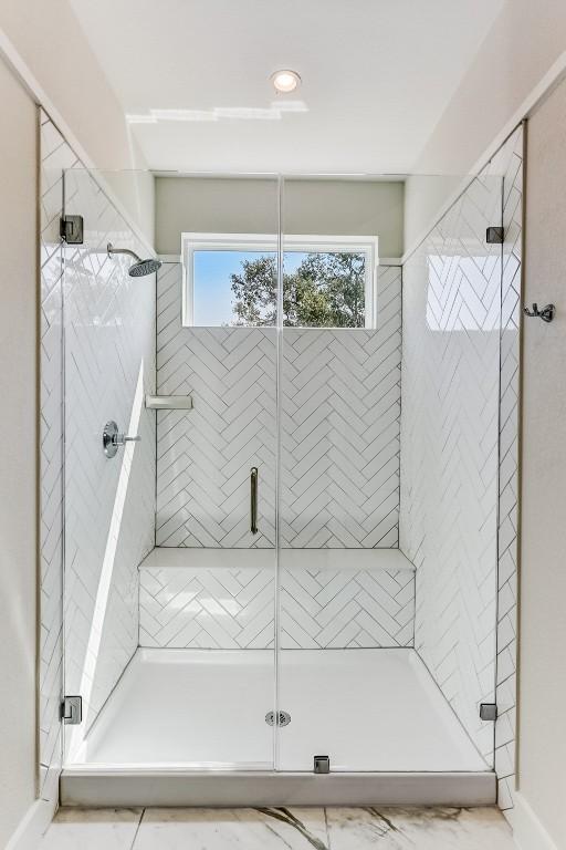 bathroom with walk in shower